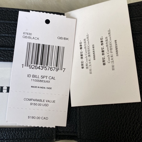 Coach Men’s Wallet in Pebbled Leather - Picture 6 of 8